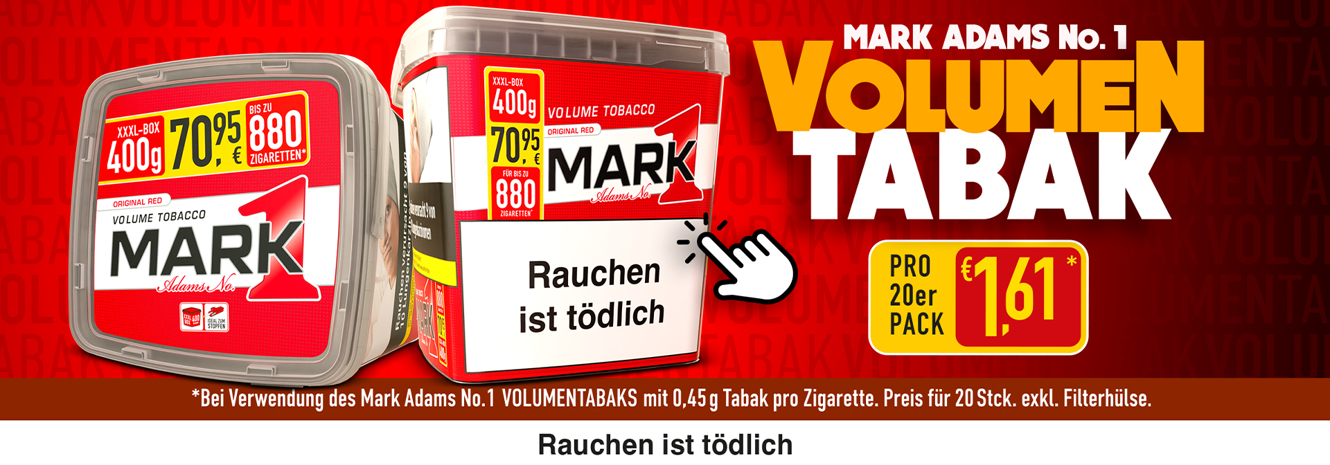 Mark Adams Nr.1 günstige Tabak online kaufen mit Schnellversand