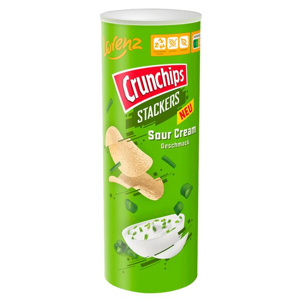 Lorenz Crunchips Stackers Sour Cream (10x175g)