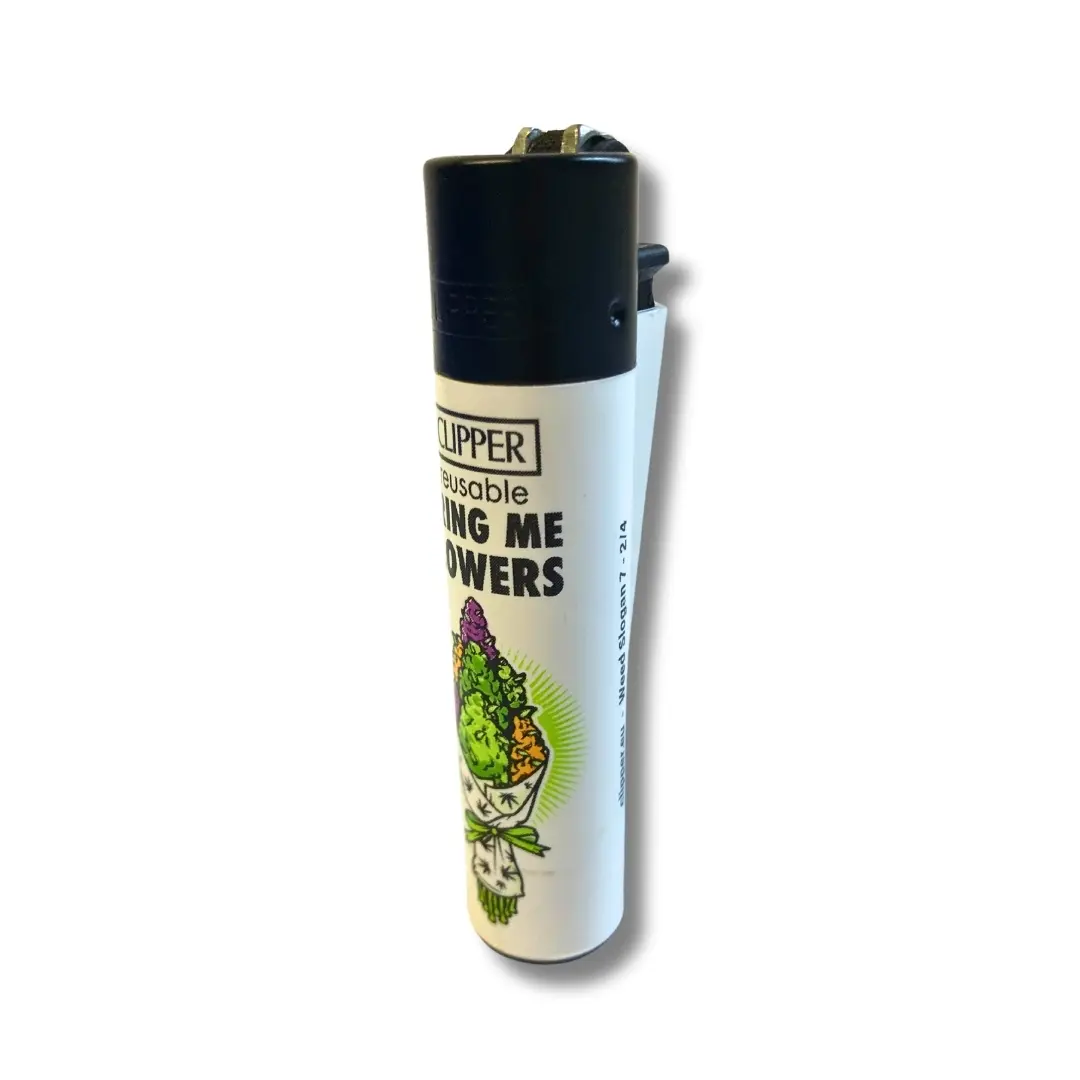 Clipper Feuerzeug Weed Slogan 7 2/4 Ansicht