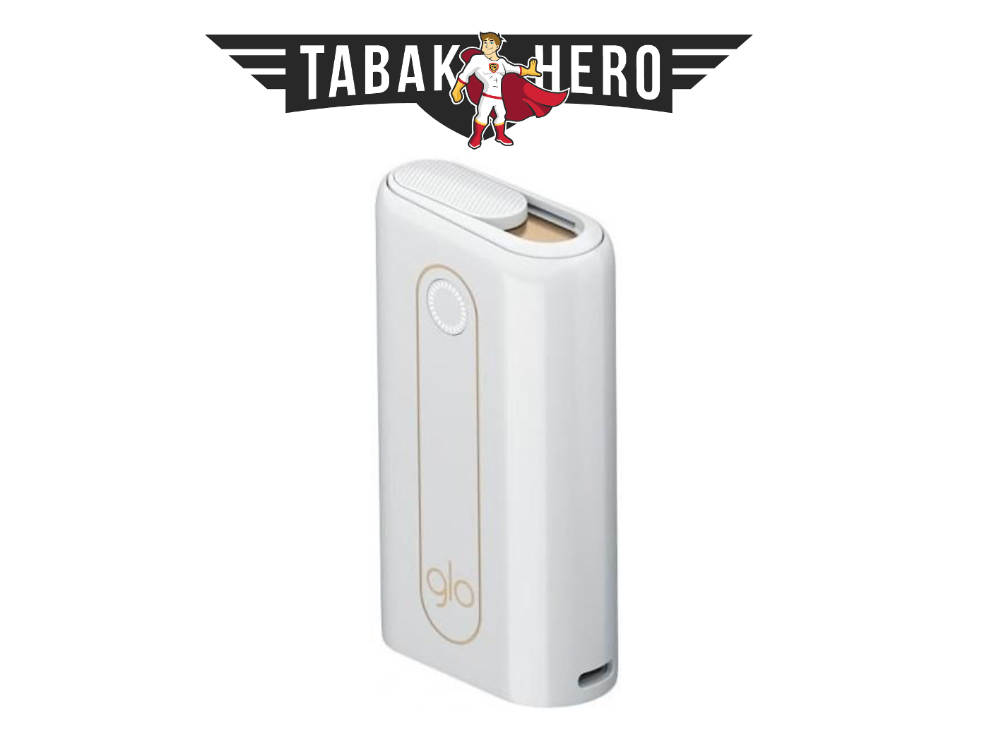 glo hyper Device Kit White Leather Heater Tabak Erhitzer