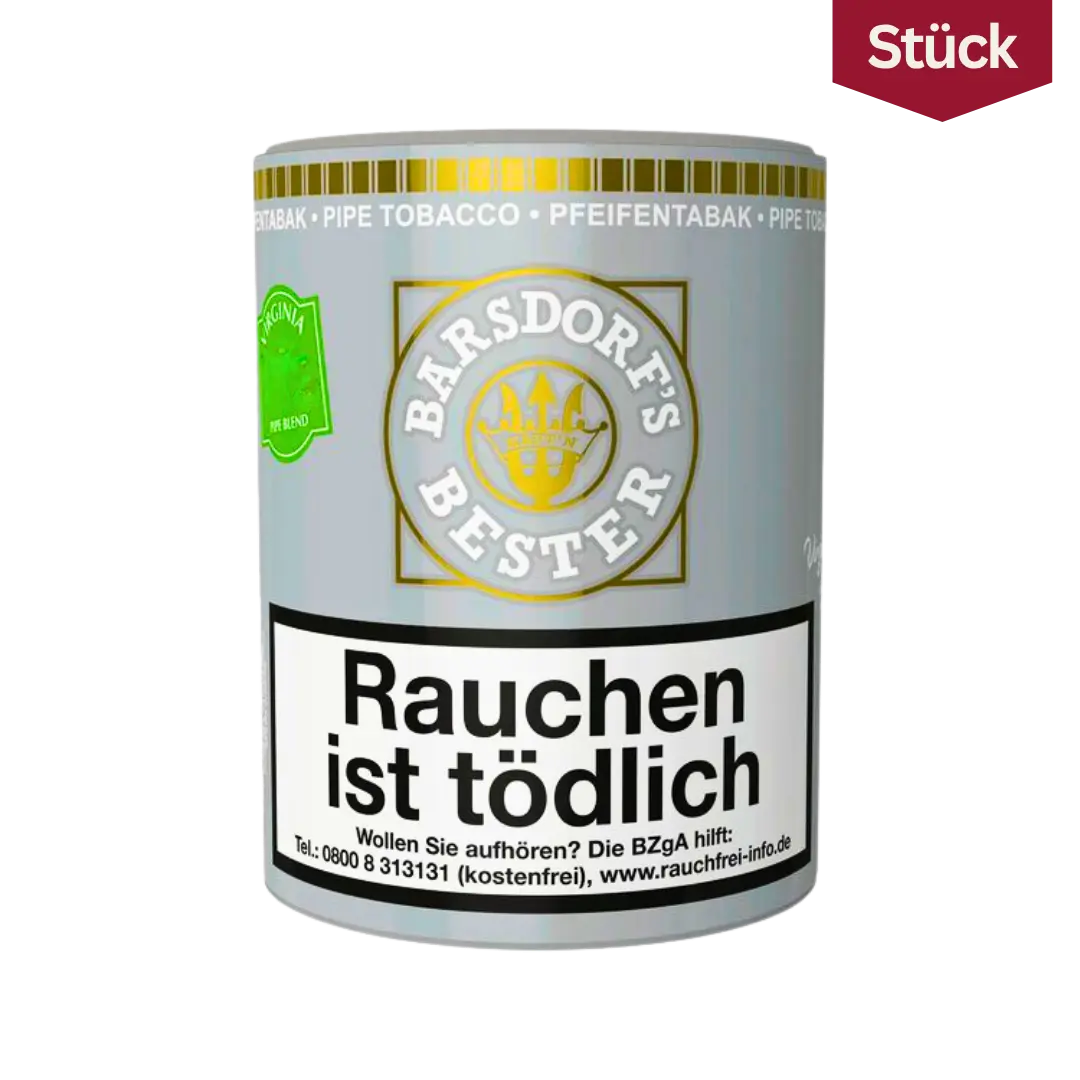 Barsdorfs Bester Bright Virginia Tabak Pfeifentabak Dose