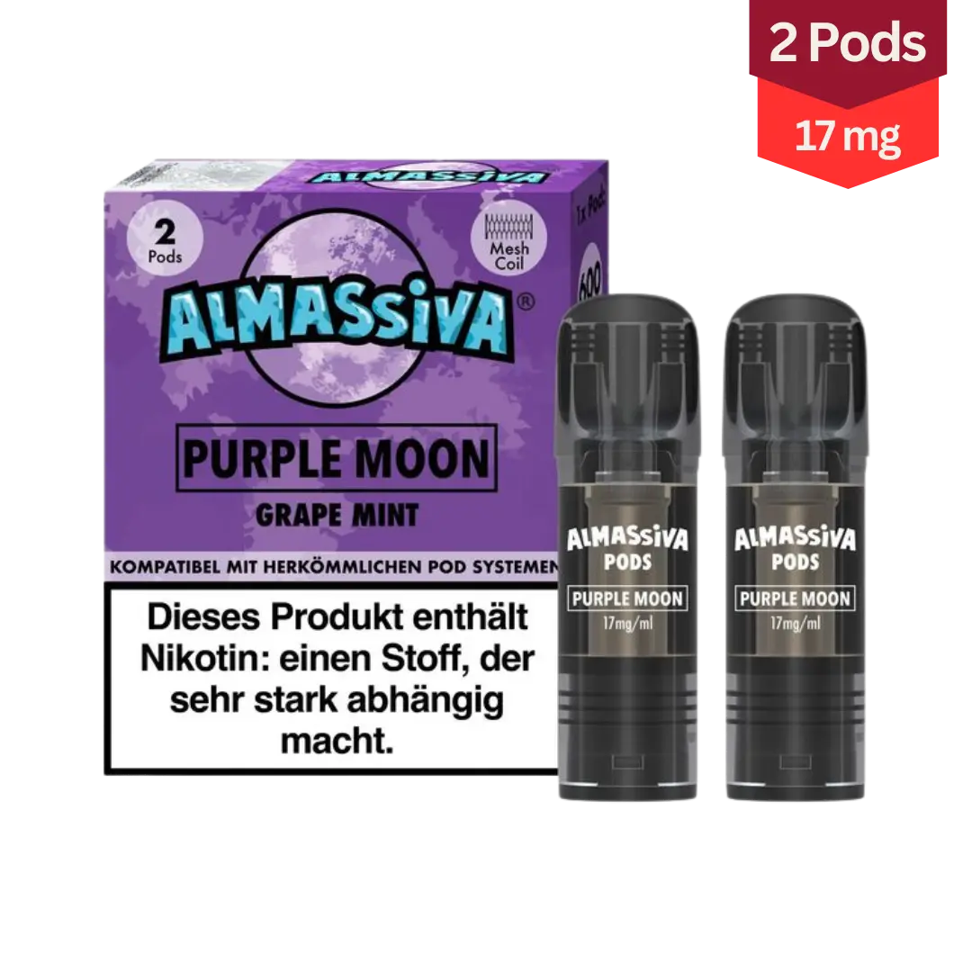 Al Massiva Purple Moon Grape Mint Vape Pods 17mg