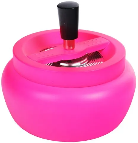 Drehaschenbecher Schleuderaschenbecher Neon Pink 13cm