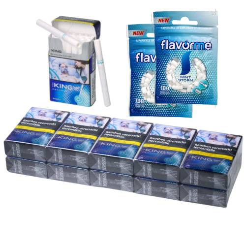 Bundle aus King Centrio Storm Zigaretten Stange und 200 Stück FlavorMe Mint Steckfiltern