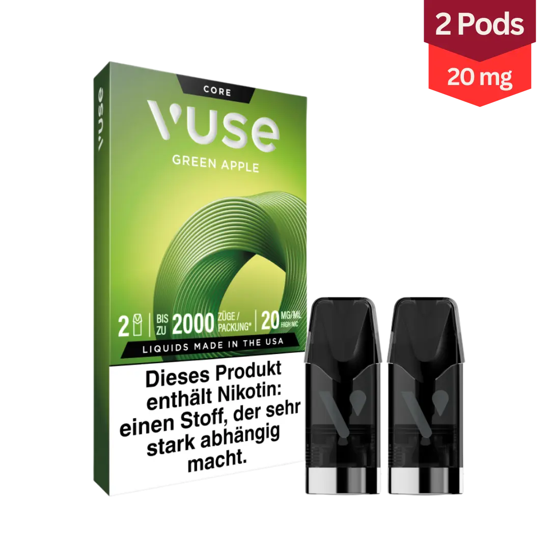 Vuse Vape Pods Green Apple 20mg (1x2 Stück)