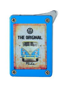 VW Volkswagen Metall Feuerzeug Vintage The Original Blau