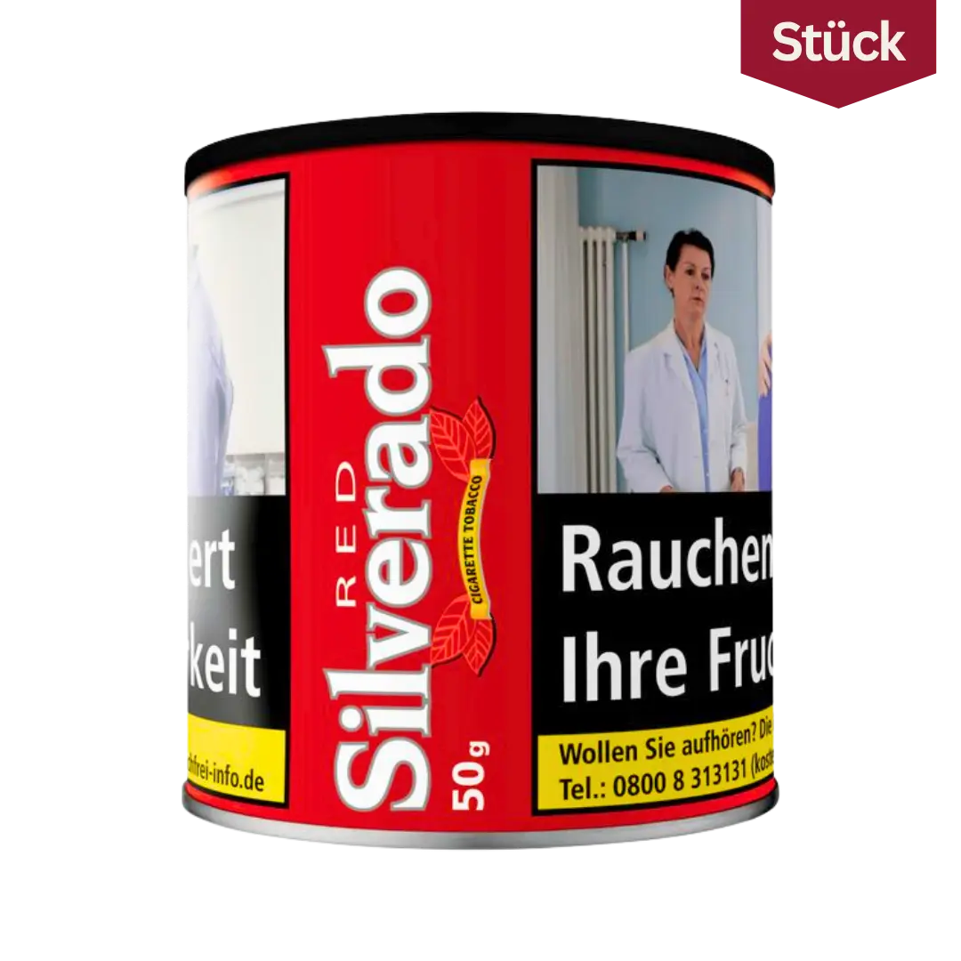 Silverado Red Wide Cut Feinschnitt Tabak Dose (50g)