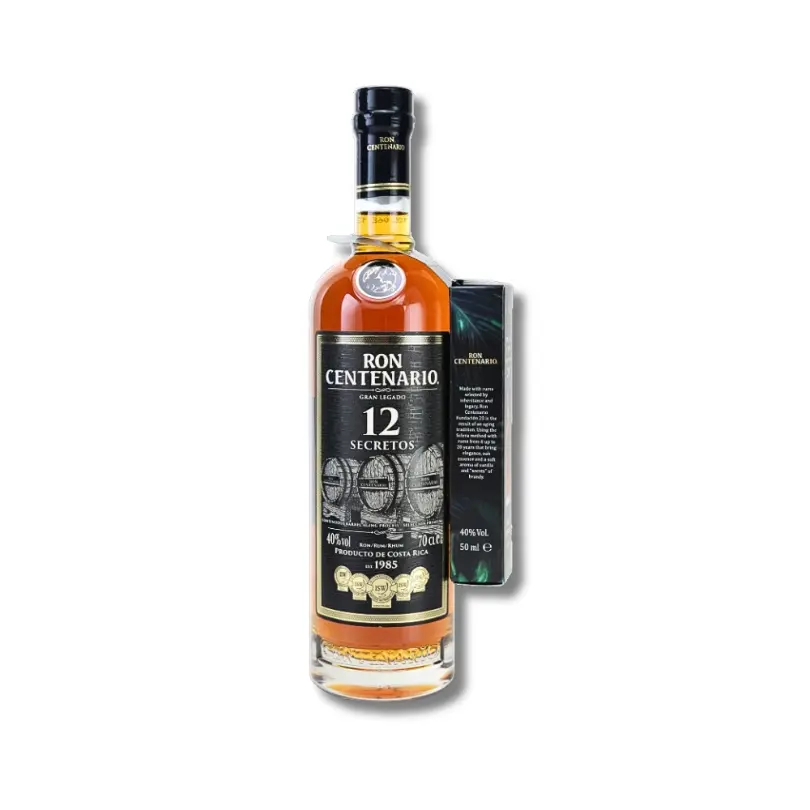 Ron Centenario Secretos Rum 12 Jahre 40% 0,7l + Probierpackung