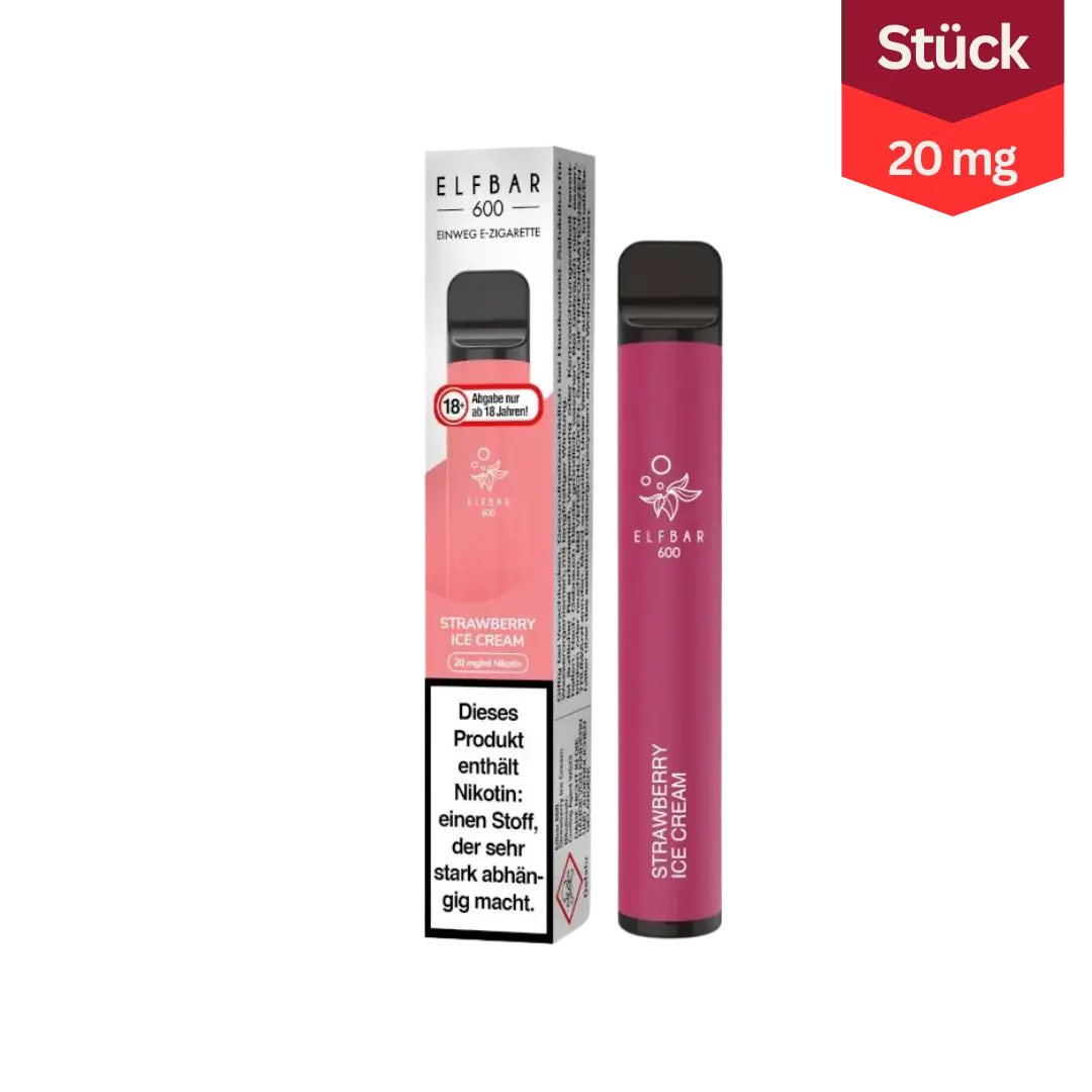 Elfbar 600 Strawberry Ice Cream 20mg