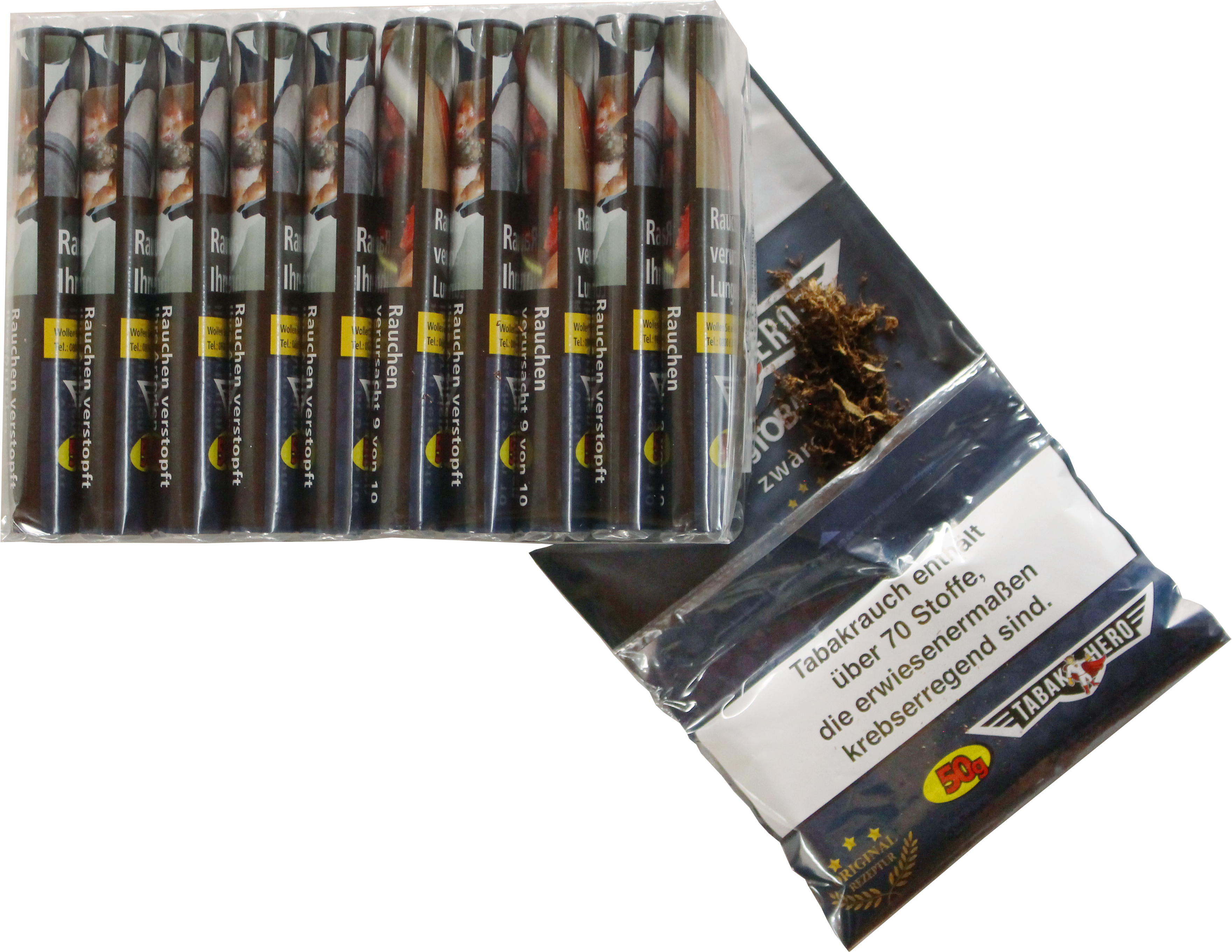 Tabakhero Zware Pouch (10 Stück x 50g)