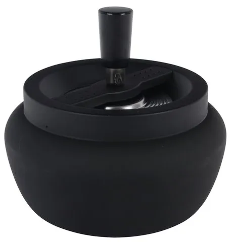 Aschenbecher Drehaschenbecher 11cm matt schwarz (1 Stück)