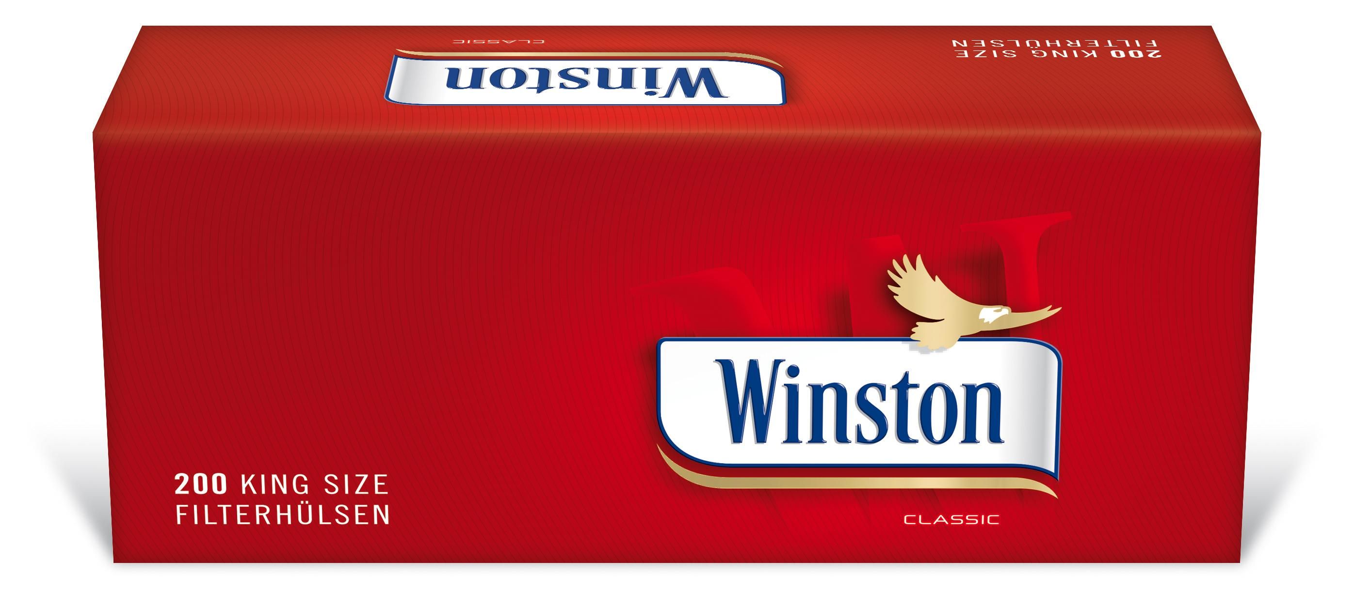Winston Hülsen rot Zigarettenhülsen Stopfhülsen 200 Stück