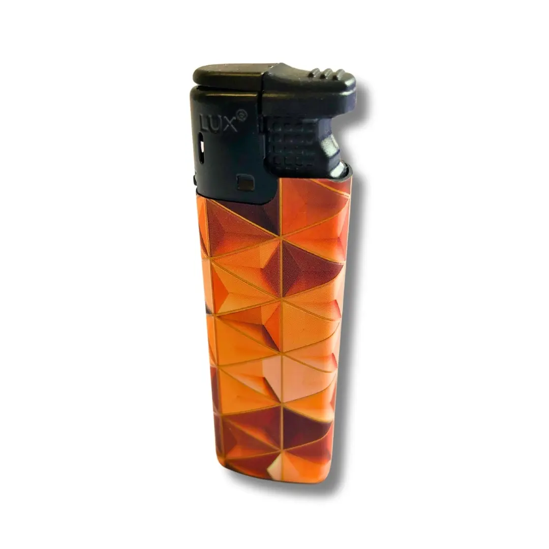 Lux Sturmfeuerzeug Jetflame Dreieck Muster Orange