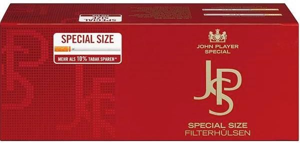 1000 Stück JPS Red Special Size Hülsen Filterhülsen Zigarettenhülsen  Stopfhülsen