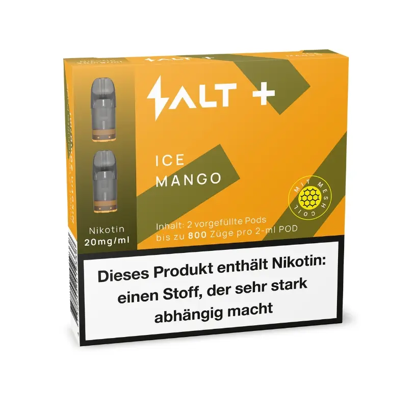 Salt Plus Mango Ice Pod E-Zigarette Vape Liquid (2x2ml) Salt Plus Mango Ice Pod E-Zigarette Vape Liquid (2x2ml)