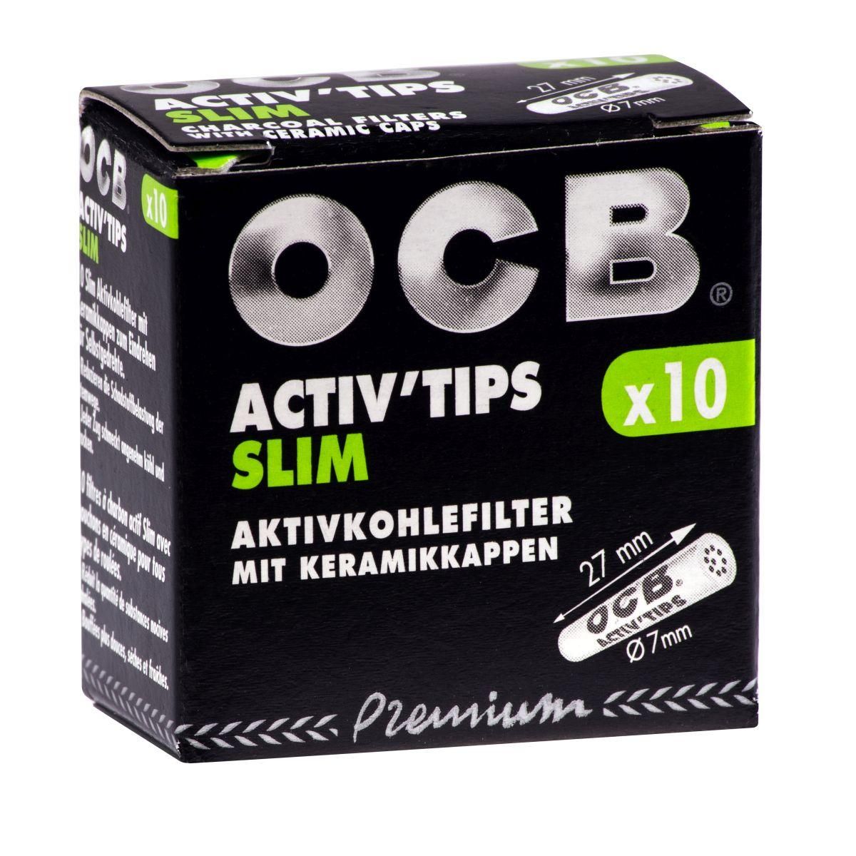 OCB Activ Tips Slim 7mm Filter (10er Packung)