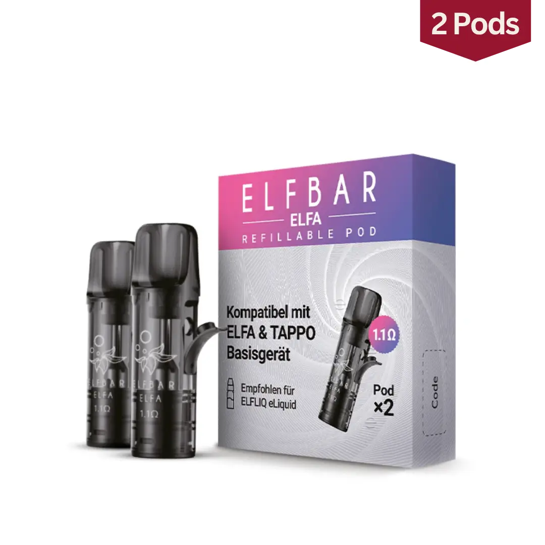 Elfbar Elfa Turbo Refillable Leer Pods 1.1 Ohm