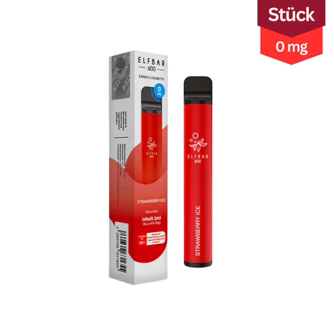 Elfbar 600 Strawberry Ice nikotinfrei