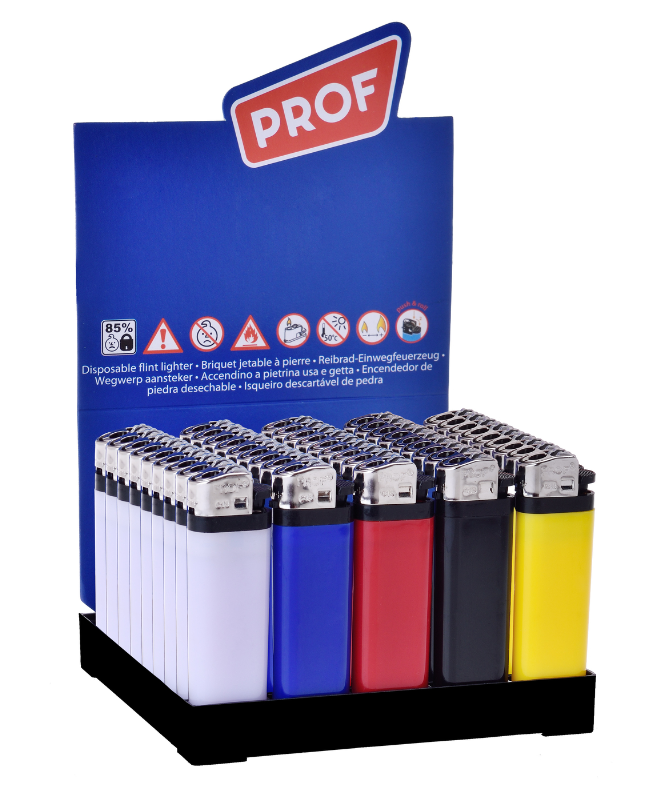 Prof Feuerzeug Reibrad Basic Blau