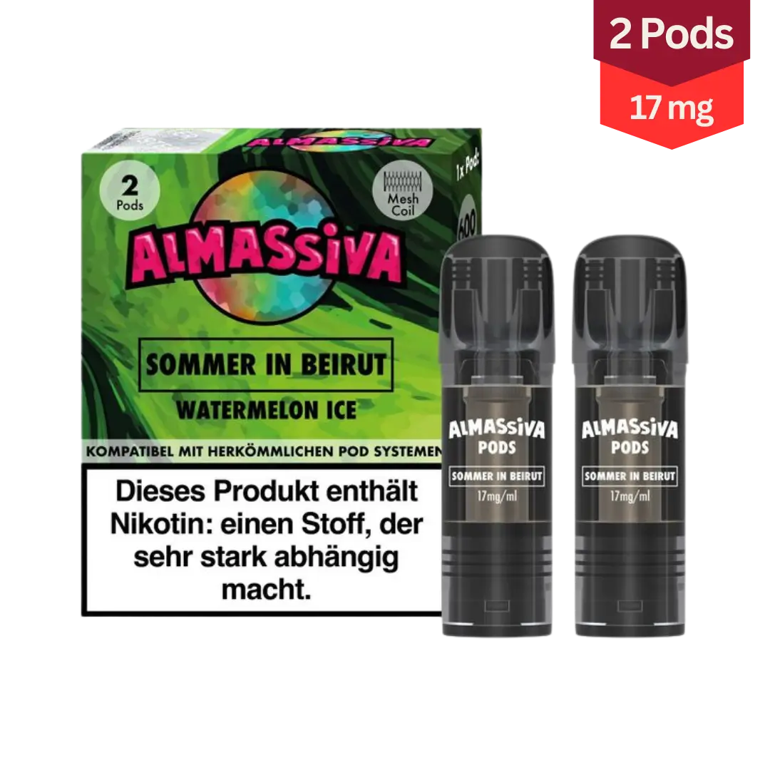 Al Massiva Sommer in Beirut Watermelon Ice Vape Pods 17mg