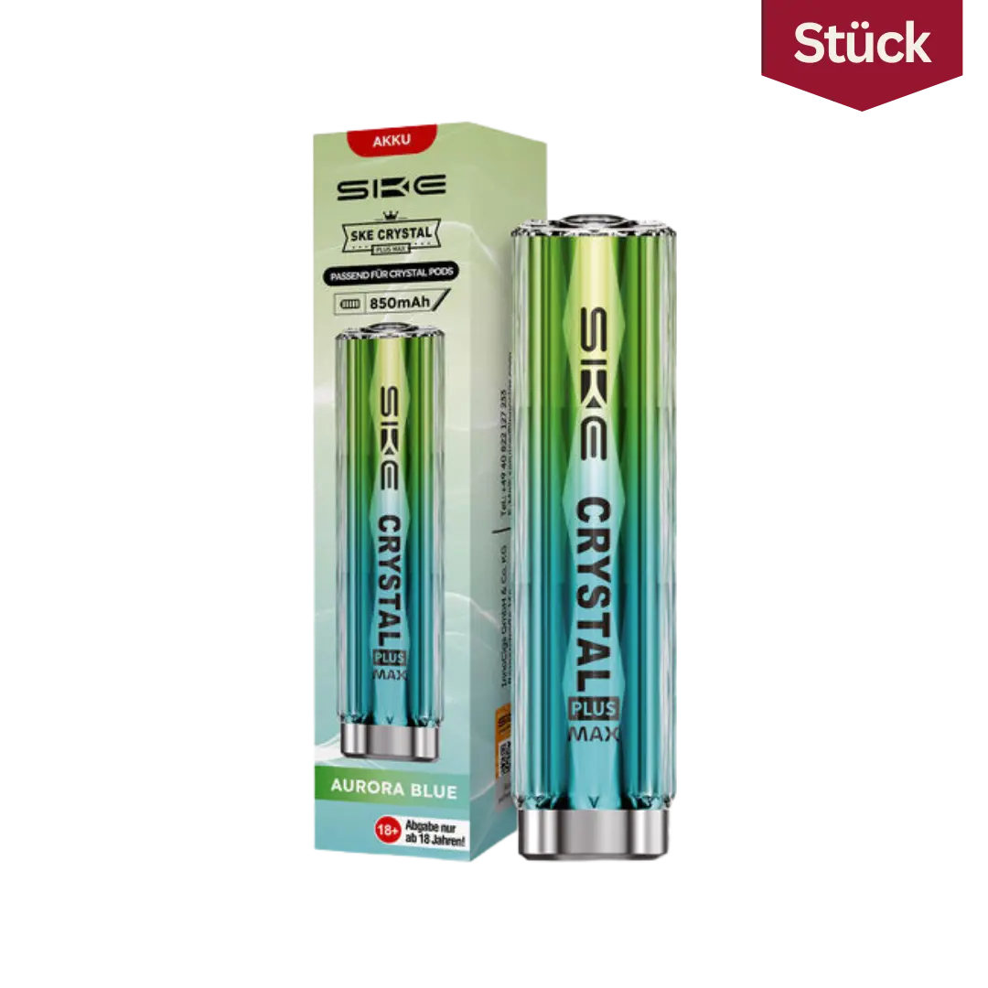 SKE Crystal Plus Max Akku Vape Gerät Aurora Blau 850 mAh