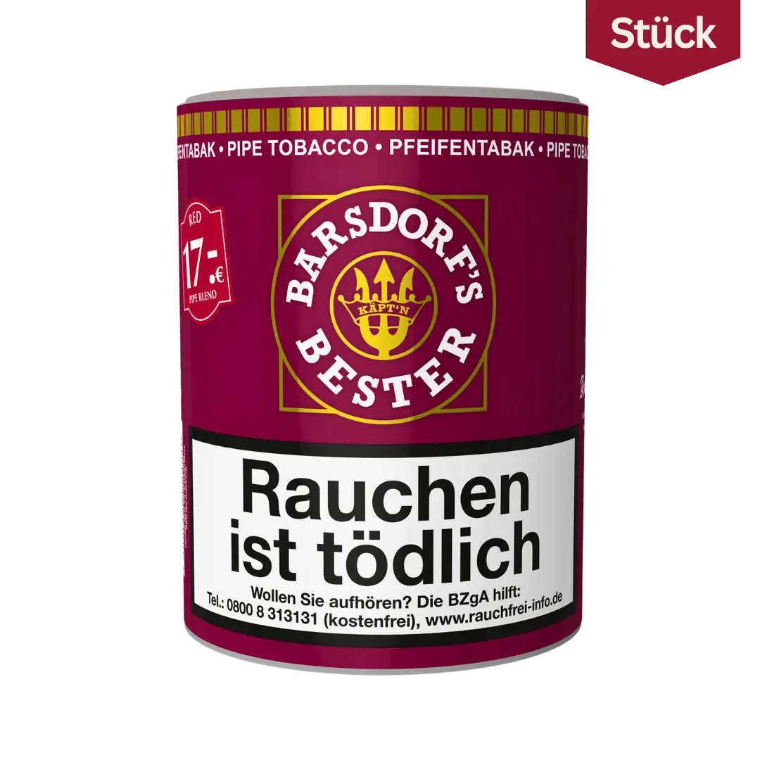 Barsdorfs Bester Red Pipe Blend Tabak Pfeifentabak Dose
