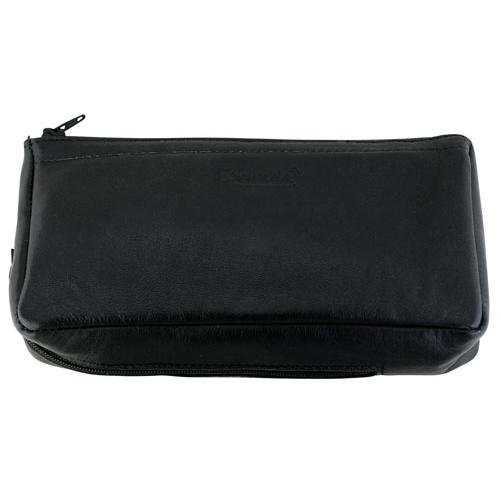 Formula Pfeifen Tasche schwarzes Leder mit Reißverschluss