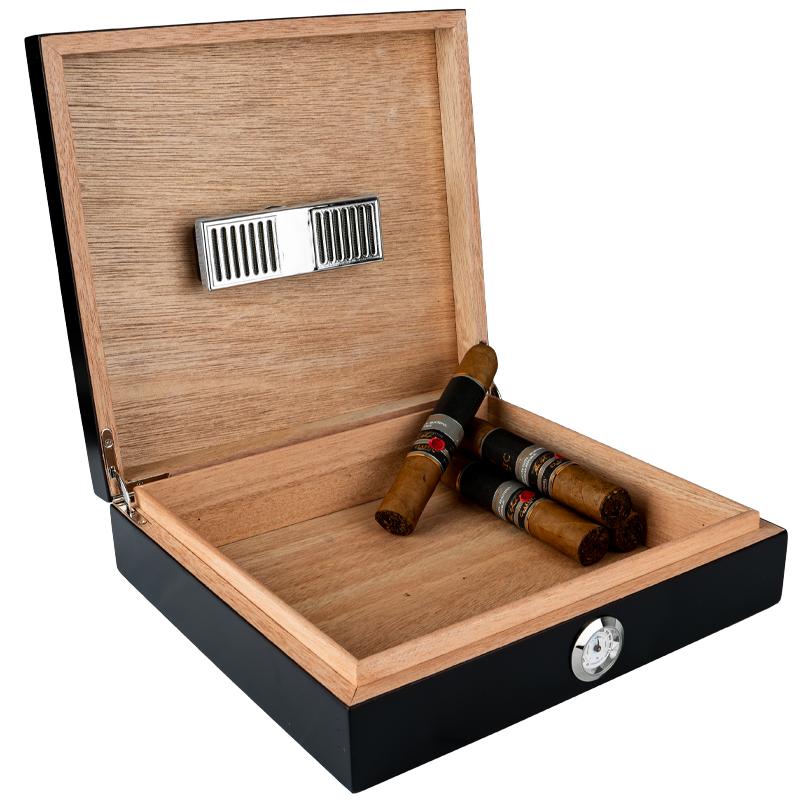  Humidor - schwarzes Holz (1 Stück)