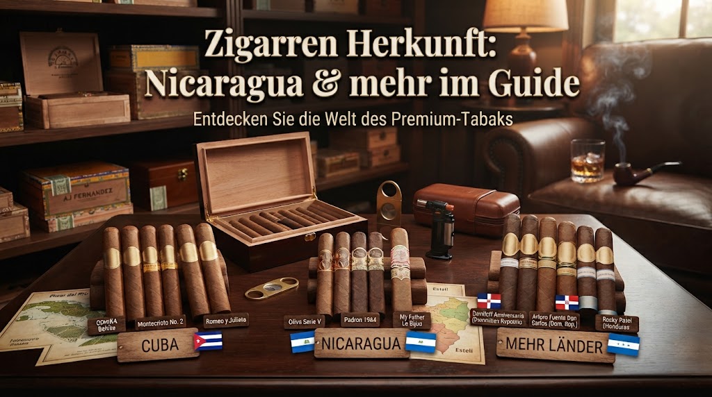 Zigarren und Zigarillos Herkunft - Tabak aus Kuba, Nicaragua, Honduras und der Dominikanischen Republik