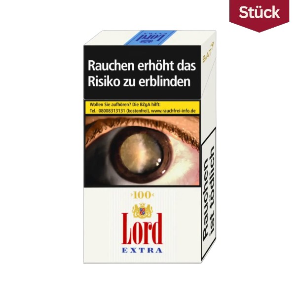 Originalschachtel Lord Extra 100 Long Size Filterzigaretten