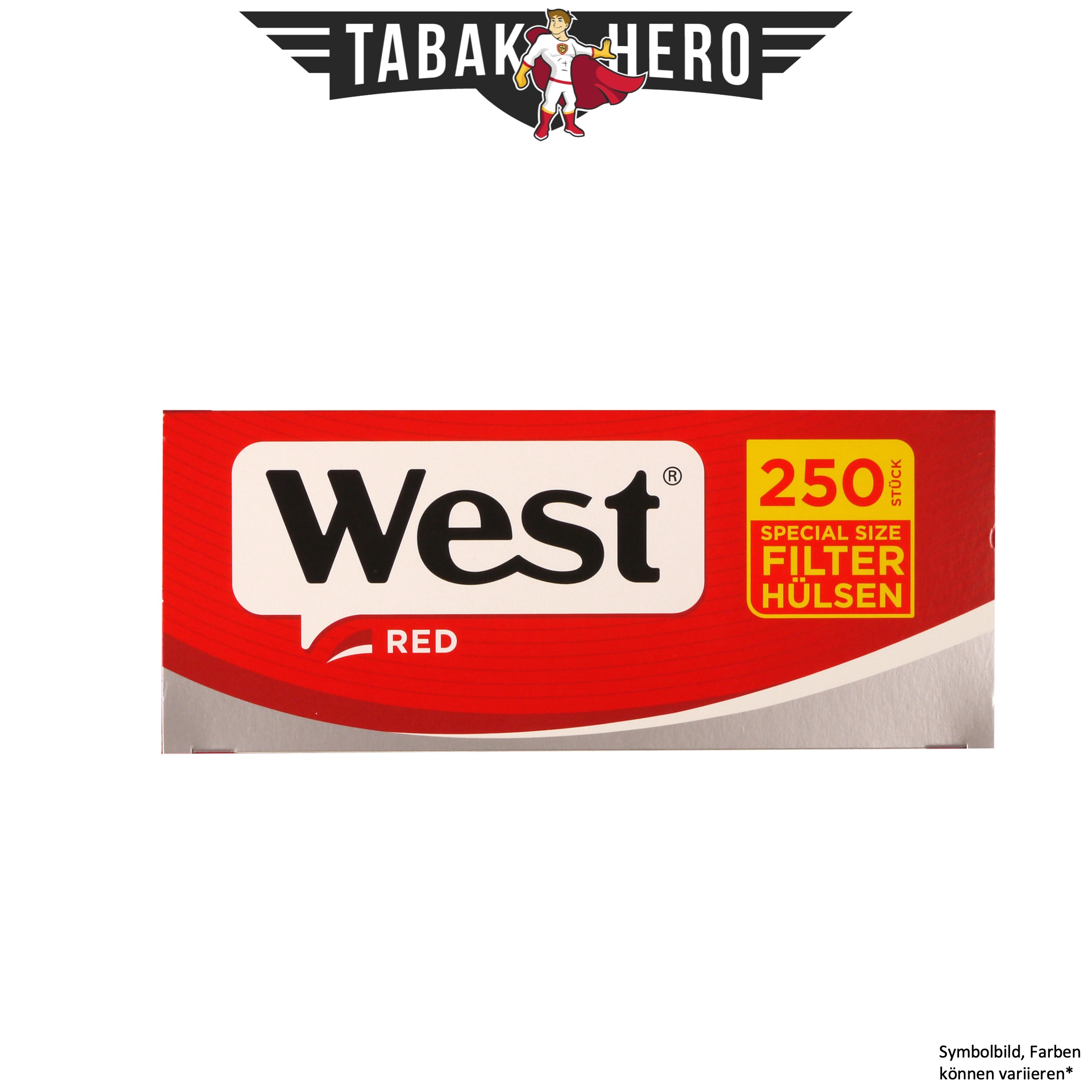 West Special Red Hülsen Filterhülsen Zigarettenhülsen Stopfhülsen 250 Stück