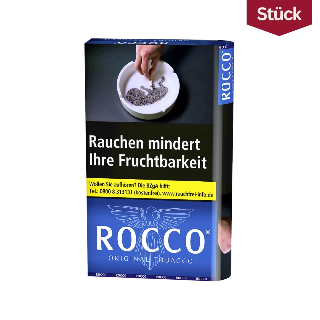 Rocco Blue Original Tabak Feinschnitt Pouch (38g)