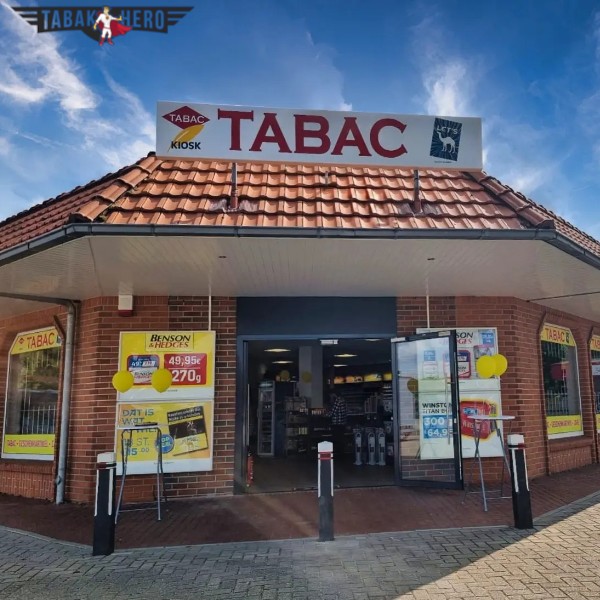 Außenansicht des RKB Tabak-Kiosks Emlichheim Westersand
