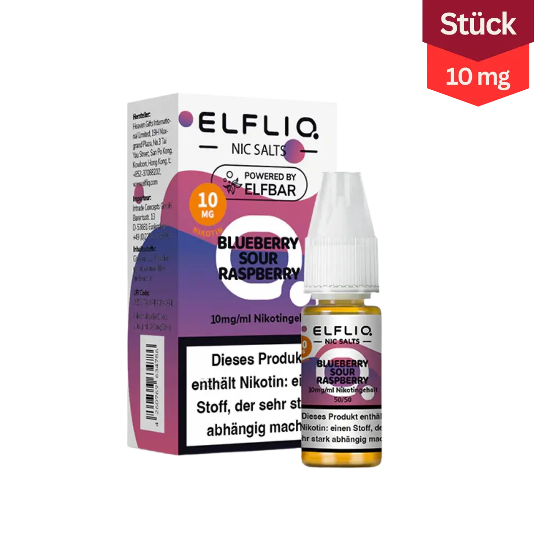 Elfliq Vape Liquid Blueberry Sour Raspberry 10mg