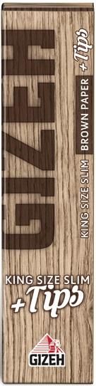 Gizeh Blättchen Brown Long papes + Tips (34 Blatt)