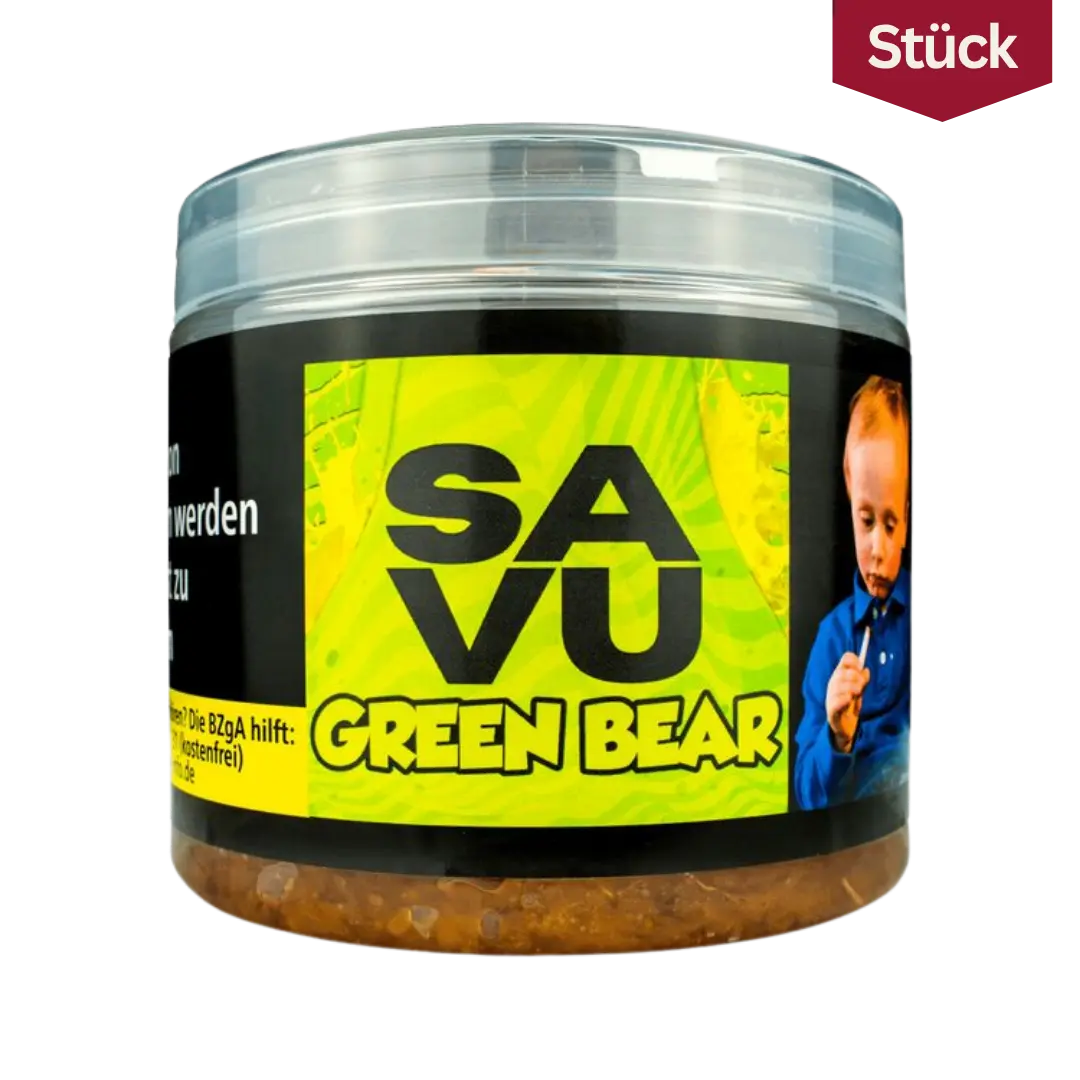 SaVu Green Bear Frische Birne Tabak Shishatabak Dose (200g)