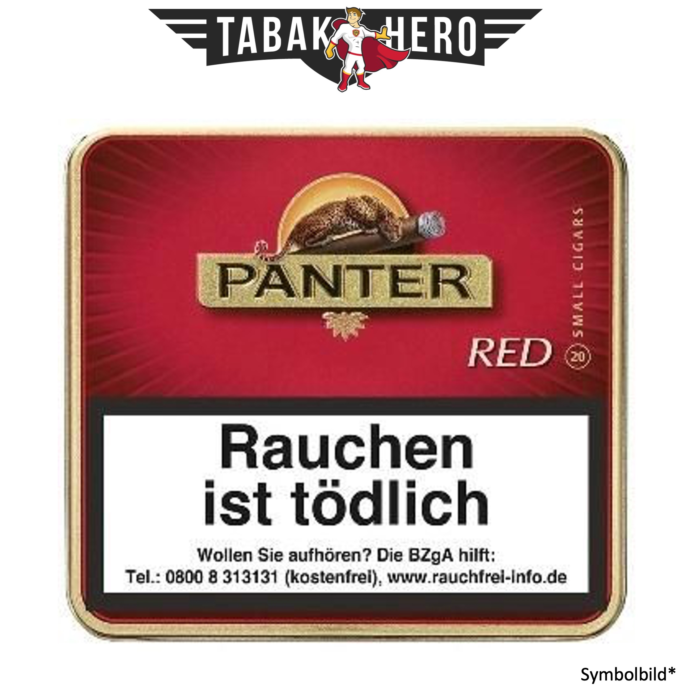 Panter Red Vanille Zigarillo Stange ohne Filter (10x20 Stück)