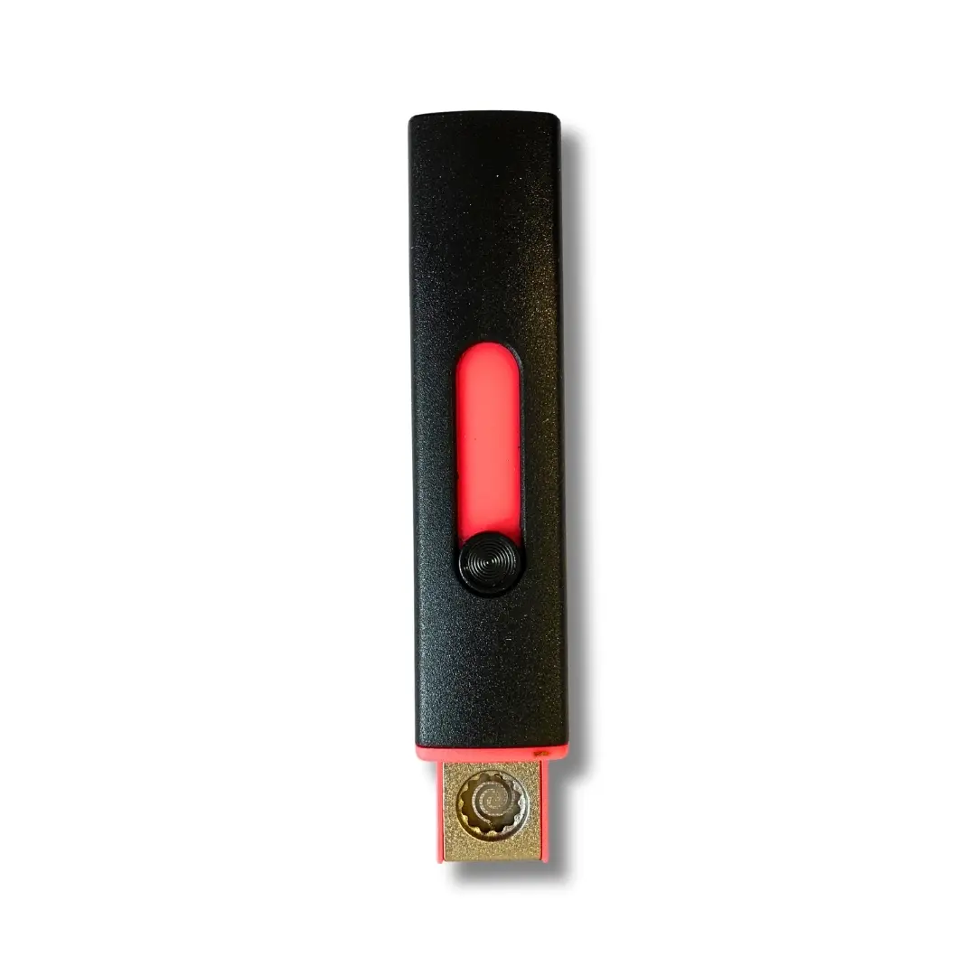 USB Feuerzeug Spirale Charge Schwarz Rot