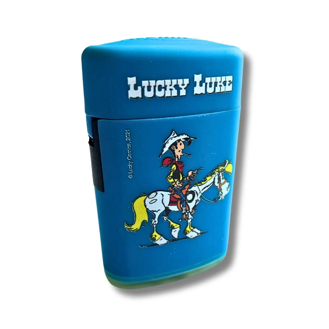 Atomic Sturmfeuerzeug Jetflame Lucky Luke Blau