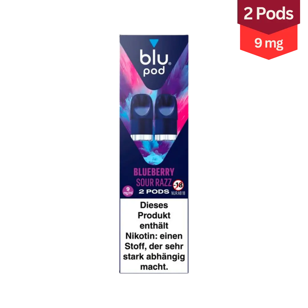 blu Pod Vape Blueberry Sour Razz 9mg
