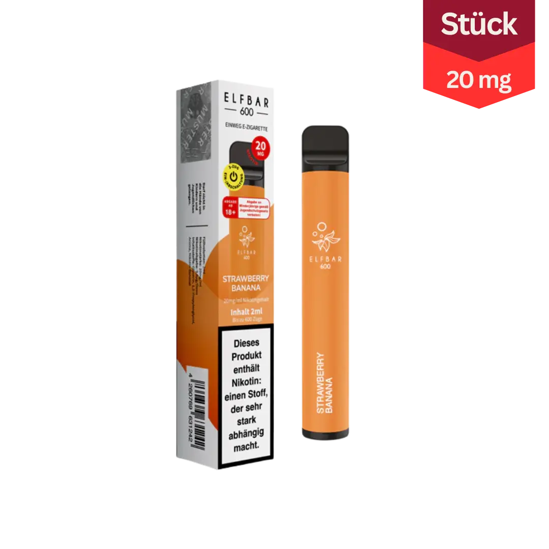 Elfbar 600 Strawberry Banana 20mg
