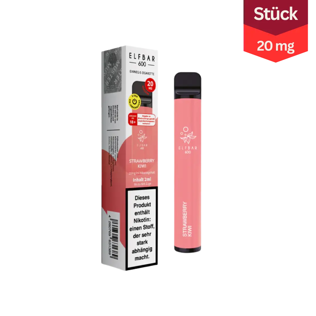 Elfbar 600 Strawberry Kiwi 20mg Elfbar 600 Strawberry Kiwi 20mg