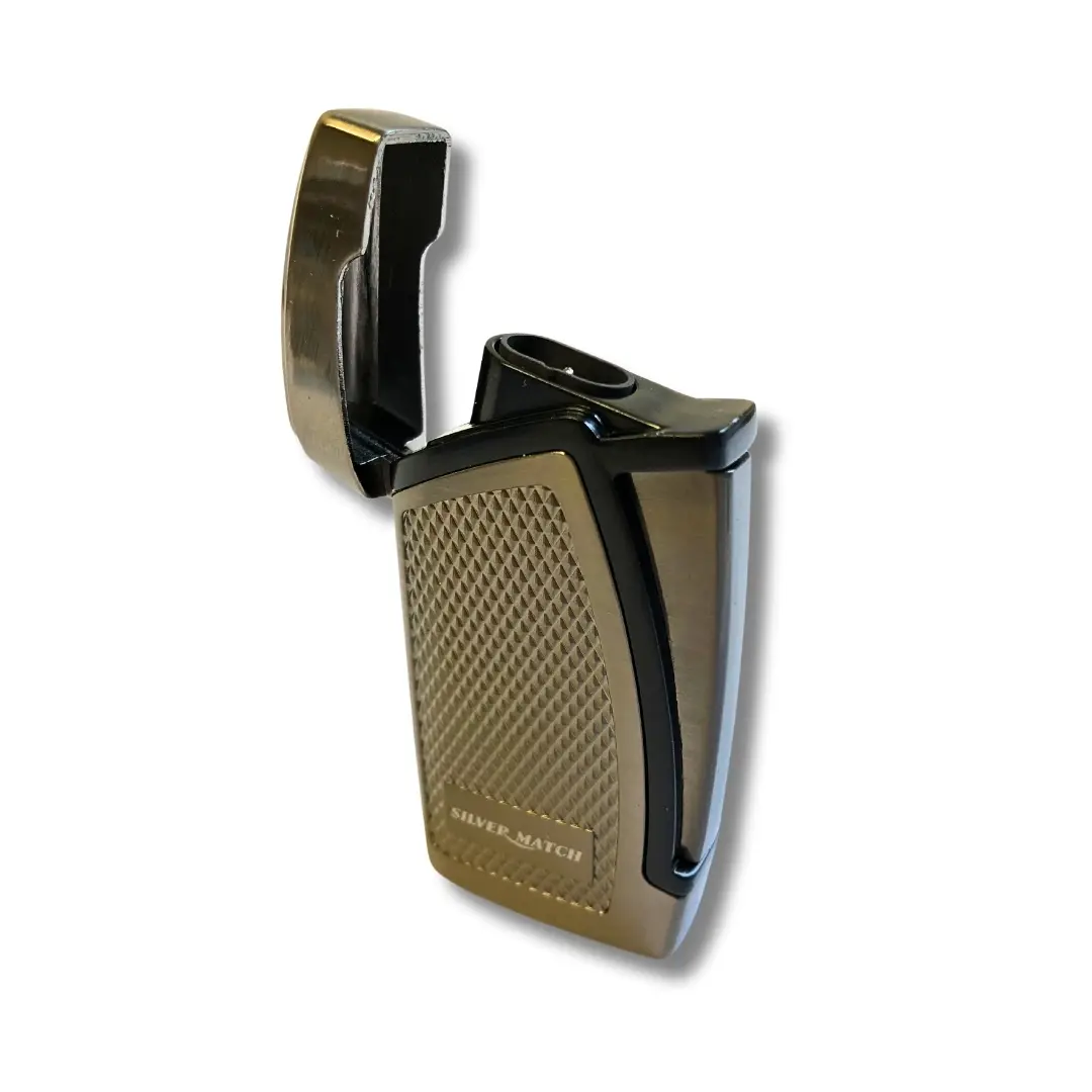 Silver Match Sturmfeuerzeug Double Jetflame Metall Silber