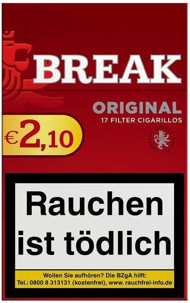Break Original Filtercigarillo (Stange / 10x17 Zigarillos)