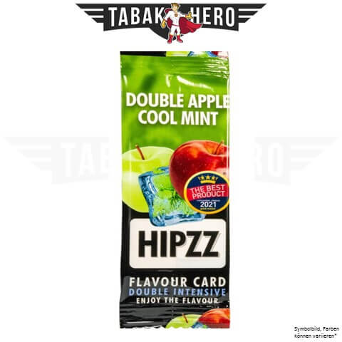 karte-apfel HIPZZ Aroma Card Double Apple Cool Mint (wie Rizla) Aroma Alternative 1 Stück