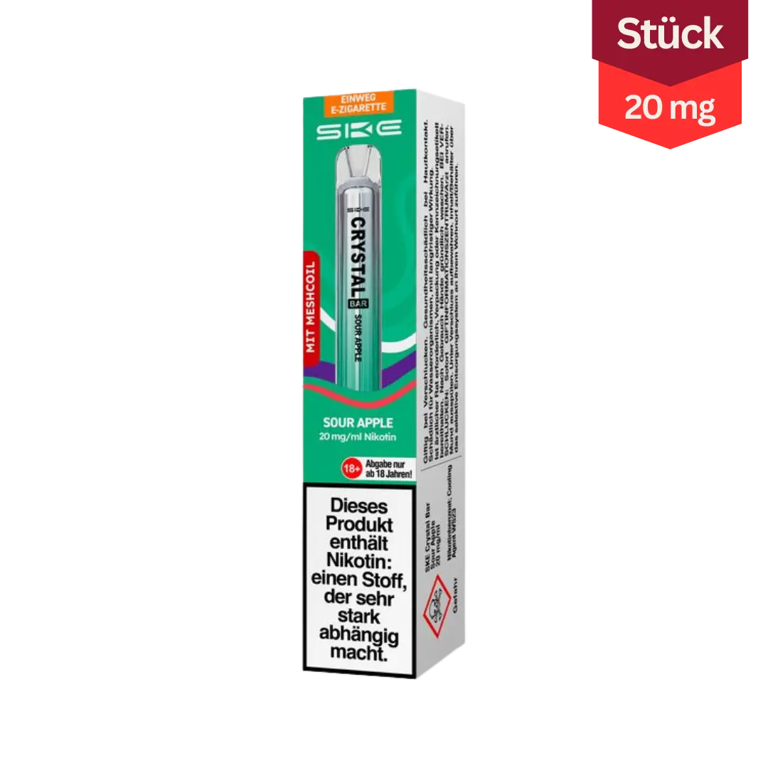 SKE Crystal Bar Sour Apple 20mg