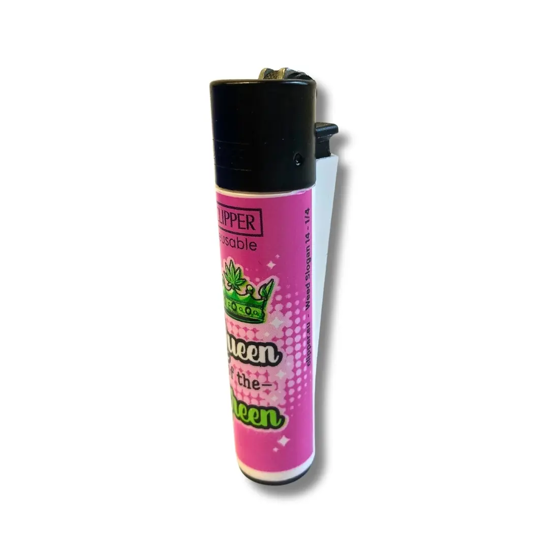 Clipper Feuerzeug Weed Slogan 14 1/4 Ansicht
