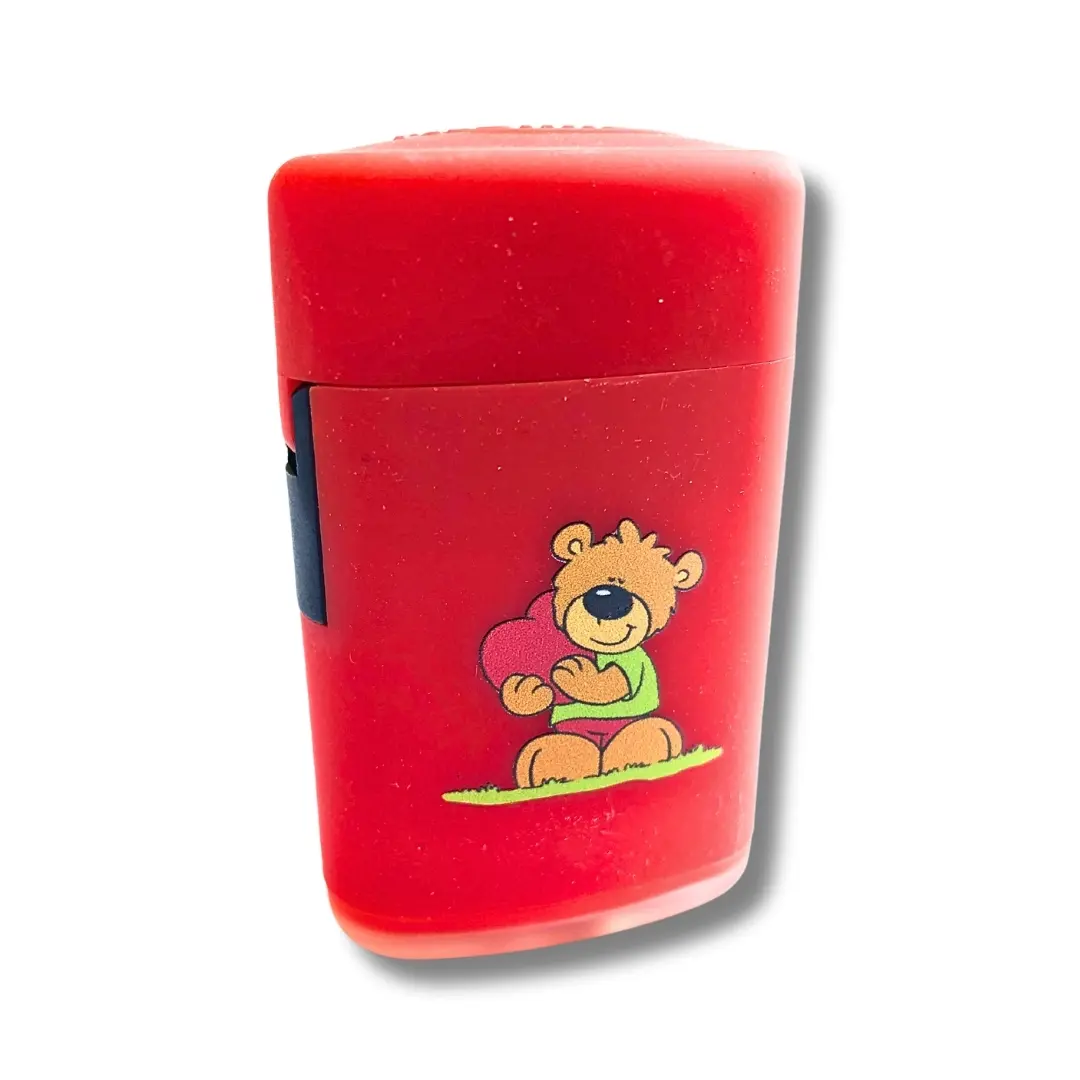 Atomic Sturmfeuerzeug Jetflame Teddy Herz Rot