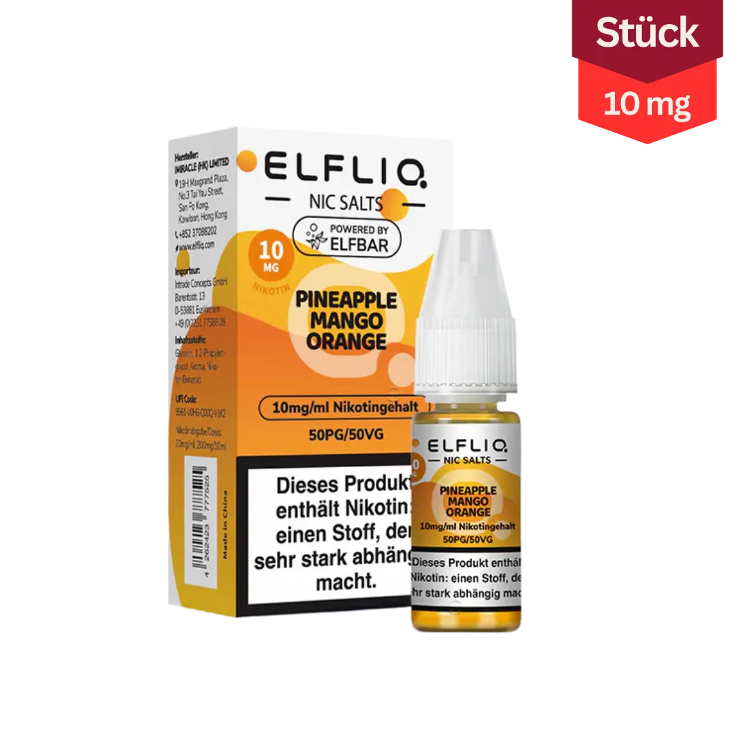 Elfliq Vape Liquid Pineapple Mango Orange 10mg