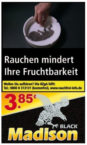 Madison Black (Zware) Tabak 30g Pouch (Drehtabak / Feinschnitt)